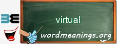 WordMeaning blackboard for virtual